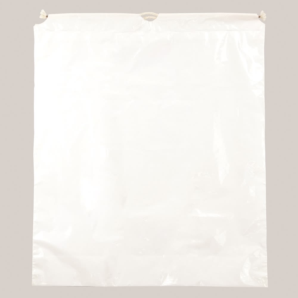 Generic Cotton Drawstring Laundry Bag, White with Clear Pouch